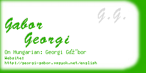 gabor georgi business card